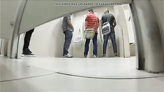 Watch these guys get caught peeing in public and get punished with group sex