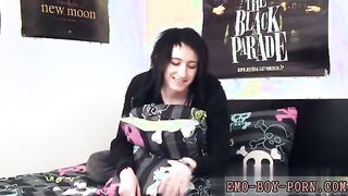 Nude nubile punk outdoor vid and faggot stud sucky-sucky spunk Ultra-Cute goth Mylo Fox joins homoemo