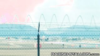 Fur Covered Ebony TSA Father Does Utter Bod Search On Magnificent Latino Man