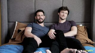 Two Muscular Studs Get Off on Bang Session with Sexy Brunettes