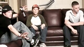 An Bang-Out-Of-Dude with a huge dick - talking, fucking, and more talking during a naked orgy