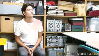 Watch this hot teen get caught stealing & punished with a hardcore 3way