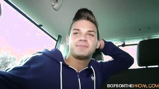 Splendid lad Lee Will has hard-core threeway in the truck