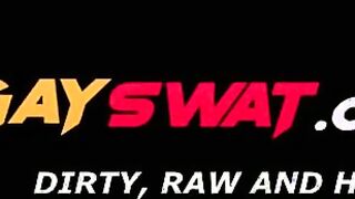 Bike rider is taken to locker guest room for a steaming three way with homo cops