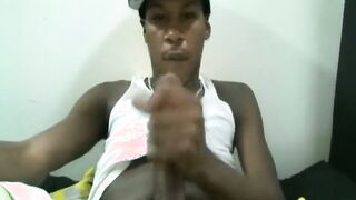 Horny black dude flaunts his massive mamba for your pleasure