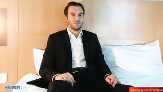 My glorious str8 banker serviced in a homosexual porno in spite of him