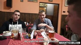 Watch this steamy public bareback with a cumshot finish off a steamy condom-free session