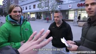 Watch as fiery-haired Czech Couple Flavia Assuncao gets a hardcore facial after a steamy casting couch session!