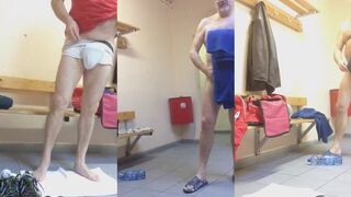 Naughty bear dad gets a wild ride in locker room with his furry lover