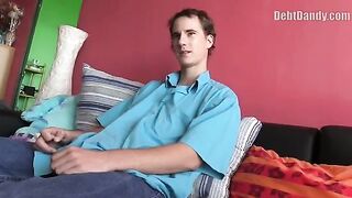 DebtDandy goes wild for cash - POV handjob with hot euro amateur