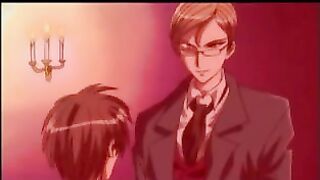 Homosapien meets up with anime hunk for some hot anime sex