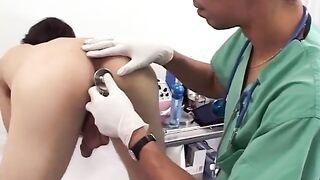 Youngster's medical exam ends with a wild dildo hook-up with a doctor