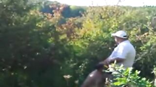 Hot amateur boy fucks his daddy's brains out in the bushes near the beach