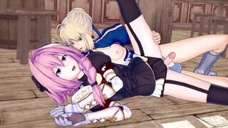Destiny: Saber with Strap-On Demolishes Astolfo Boypussy in a Hardcore Bareback Session