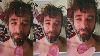 My straight boss Christian Kirchner gets a facial from a cum-thirsty German guy