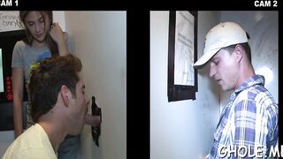 Watch as this hot babe gets his ass drilled deep by a stranger's hard cock