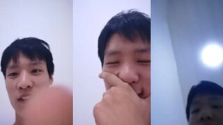 Watch Yigexiaogg's massive dick make a cum-filled mess in his solo video