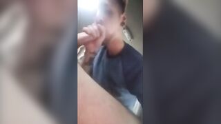 Watch Jism, the cum-thirsty stud, deepthroat in a van