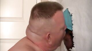 Watch me take a glory hole pounding and get my ass glazed with jizz