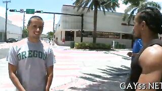 Watch this muscular dude take a massive cock up his tight ass solo