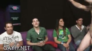 Blowing a yam-sized stripper man-meat