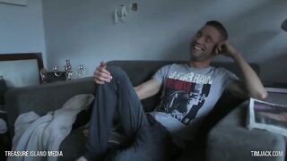 Watch this hot jock unclothe himself and jerk off like a pro on camera