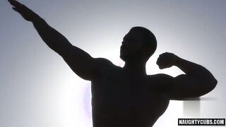 Muscle queer ass job with cum shot