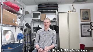 Lovely cracker gets his rosy booty dicked by big ebony man meat