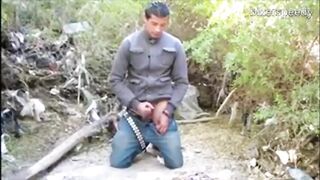 Check out this horny Latino dude play with his big black cock for you while you watch in awe