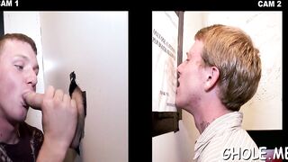 Hot steaming cockslut gets his throat stretched and his mouth filled with cum