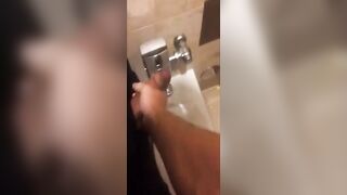 Watch this hairy amateur guy get off solo with a big dildo and handjob