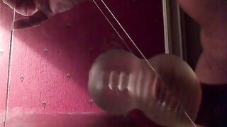 Watch this muscle stud stroke and jerk off his toys to a juicy cumshot