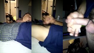 Micheal Z gets a cumshot after giving a sloppy handjob for less than a half- gram of clear