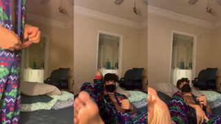 Watch this straight dude jerk off in onesie pajamas and get off to some kinky solo fun