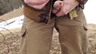 Homos get wild in the forest with straight daddy's big cock