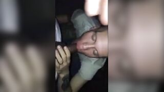 Amateur guy gets a hot facial after a wild interracial orgy