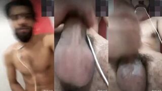 Arab Hairy Guy with Facial Hair Gets a Big Dick & a Cumshot in Sumptuous Solo