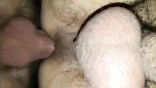 Hairy French stud gives a wild French condom handjob in this kinky furry video