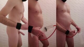 Watch this wild, extreme, and dirty video of a skinny, self- inflating belly being filled with hot cum by a big dicked stud
