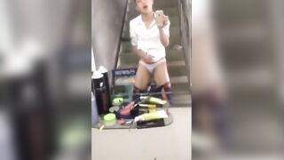 Watch this Chinese teen stroke his big dick and take a hot load in his hand