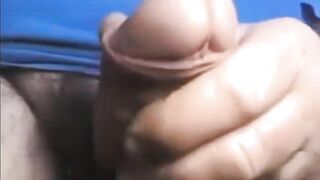 Watch this hot solo male stroke his uncut cock and watch it explode with a hot creampie