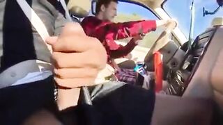 Watch this straight dude's hairy ass get a massive cock in a wild road trip