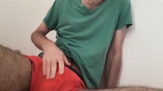 I got a hot load to shoot on my hairy guy's furry ass after getting every inch of him covered in his own jizz