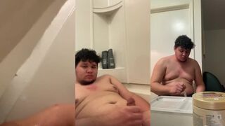 Watch as Joey Roo strokes his chubby Latino friend to orgasmic delight