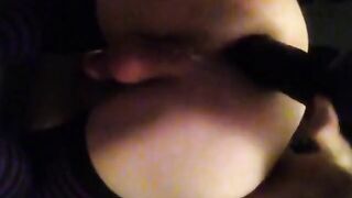 Amateur guy gets his hairy hole stretched wide open in solo fisting and anal action