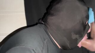 Watch this dominant dude obey the orders of a straight dude and gives sloppy head up close