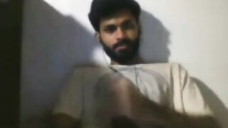 Amateur Indian Guy Masturbates with a Big Cock on webcam