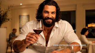 Naughty teaser: Muscular daddy gets his first virtual reality date with a gorgeous Greek goddess