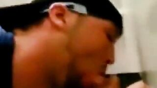 Watch this chubby amateur gag on a big dick and take a hot load on his hairy hand