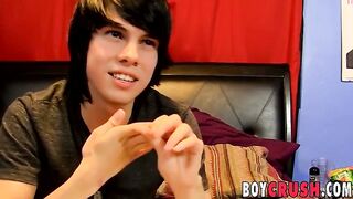 Warm 18yo youngster interviewed before pulling out his tasty sausage